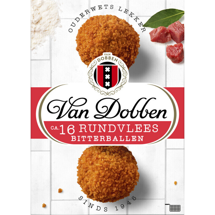 Van Dobben Rundvlees Bitterballen 16 x 25 g (400g)