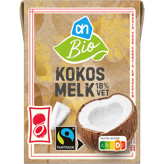 AH Biologisch Kokosmelk (0.5L)