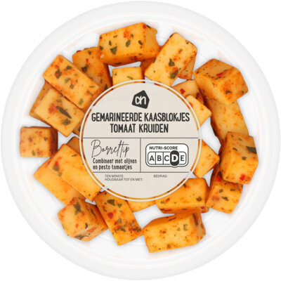 AH Gemarineerde kaasblokjes tomaat kruiden (100g)