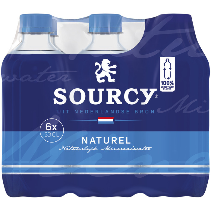 Sourcy Blauw mineraalwater Fles 6-pack 0,33L (6 × 33cl)