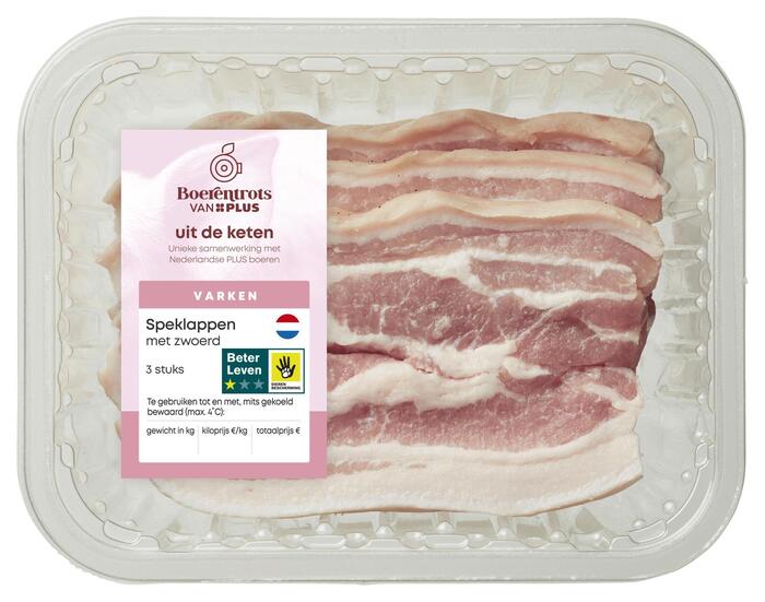 Beter leven Speklap met zwoerd 3 stuks (375g)