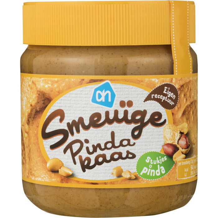 Smeuiige pindakaas, stukjes pinda (pot, 350g)