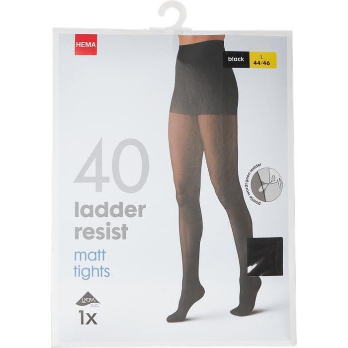 HEMA Panty Ladder Resist 40D, 44/46, Zwart, 1 stuk