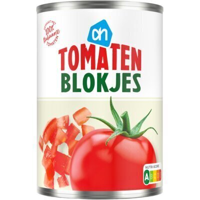 Blokjes Tomaat in sap (blik, 400g)
