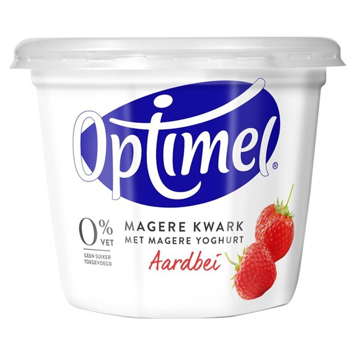 Magere kwark aardbei (Stuk, 500g)
