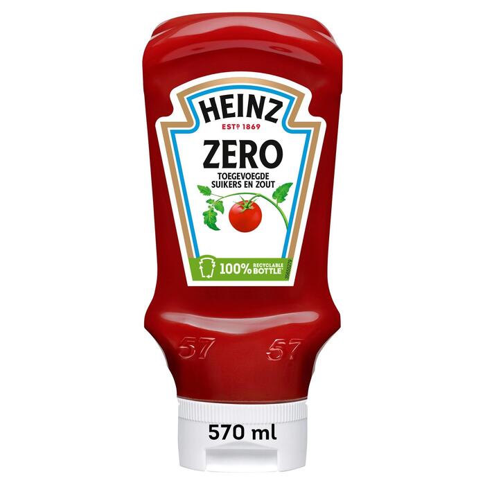 Heinz Tomaten ketchup 0% (Fles, 0.57L)