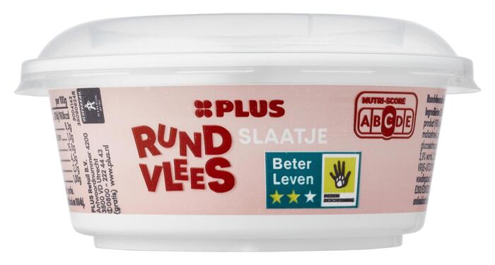 PLUS Rundvleesslaatje (Kuipje, 150g)