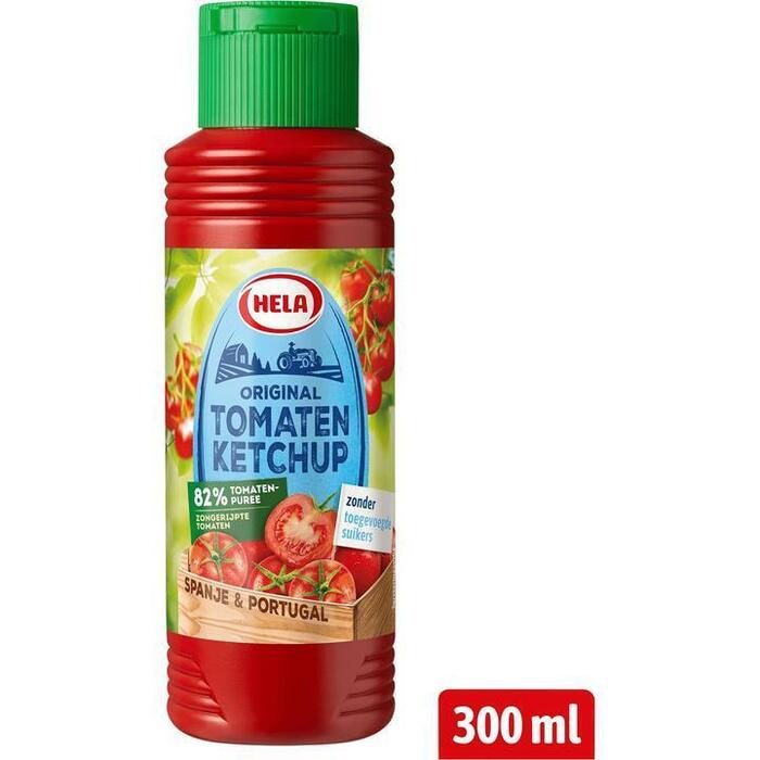 Hela Tomaten Ketchup zonder toegevoegde suikers 300ml (30cl)
