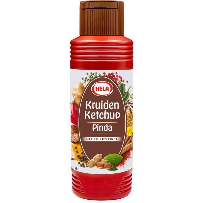 Hela Kruiden Ketchup Pinda 300ml fles (Fles, 30cl)