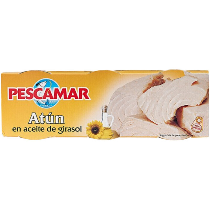 Vis Tonijn z-bloemolie PESCAMAR pk 3x80g (3 × 80g)