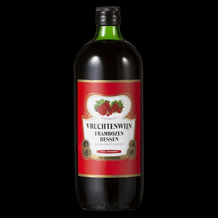 Vruchtenwijn frambozen-bessen (1L)