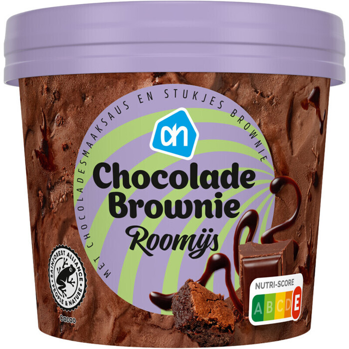 AH Chocolade brownie roomijs (70g)