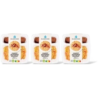 AH Stamppot hutspot met rookworst 3-pack