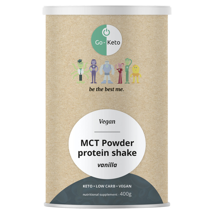 Go-Keto Eiwitpoeder Vegan Power Shake Vanilla 400 g Koker (400g)