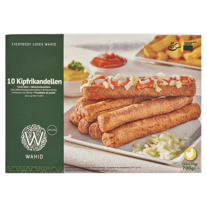 Wahid Kip Frikandel 10 x 70 g (10 × 70g)