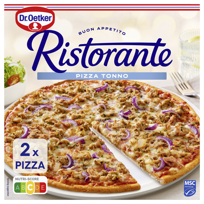 Ristorante pizza tonno (doos, 2 × 355g)