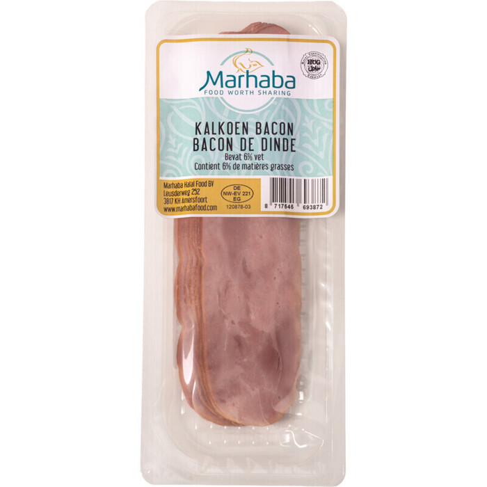 Kalkoen bacon (bakje, 80g)