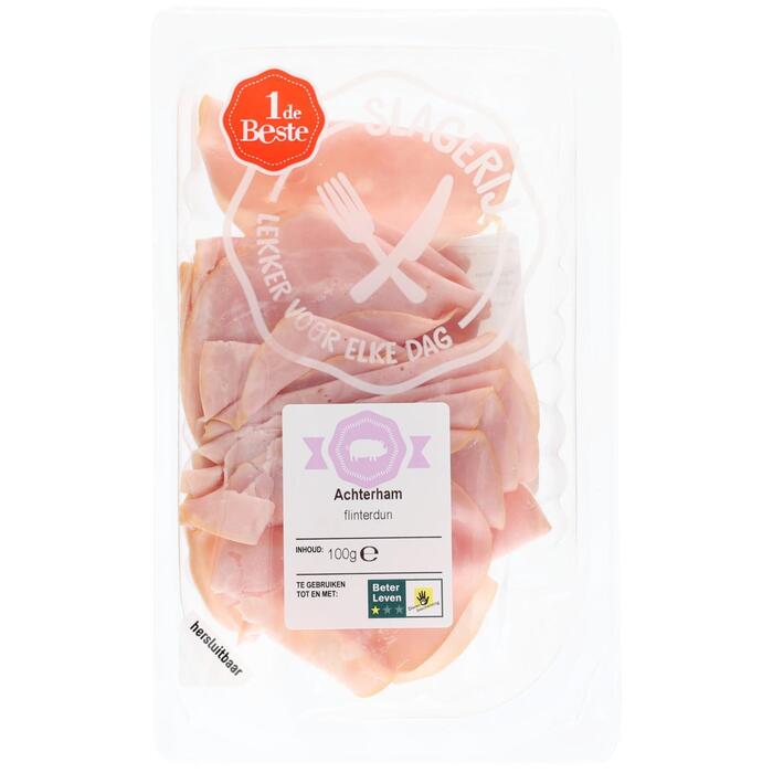 Achterham flinterdun (100g)
