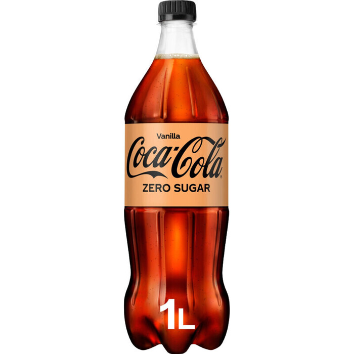 Coca-Cola Zero Sugar Vanilla PET Fles  1L (Fles, 1L)