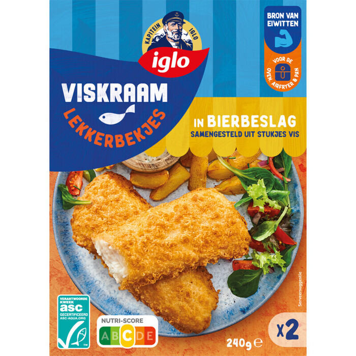 Iglo Lekkerbekjes in bierbeslag (Doos, 2 × 120g)