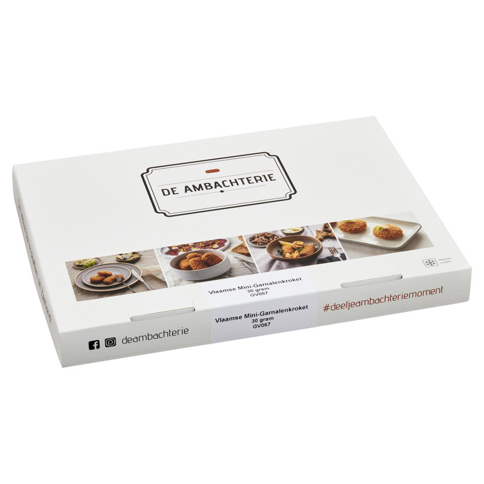 De Ambachterie Vlaamse Mini-Garnalenkroket 60 x 30 g (60 × 30g)