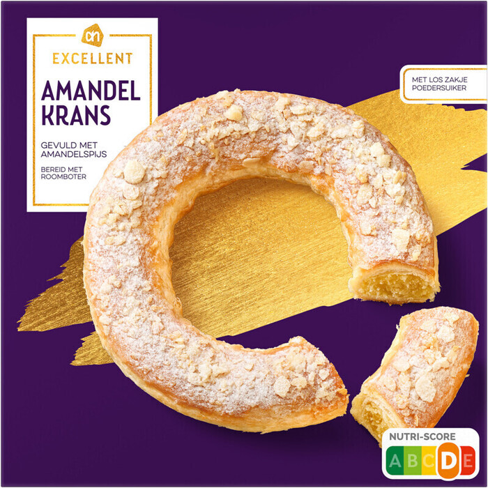 AH Excellent Roomboter amandelkrans (500g)