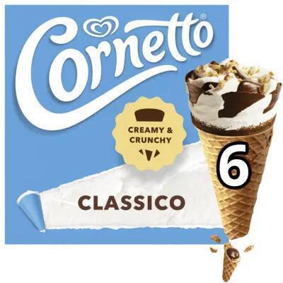 Cornetto classico (doos, 6 × 90ml)