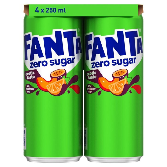 Fanta Exotic No Sugar 4 x 250 ml (250ml)