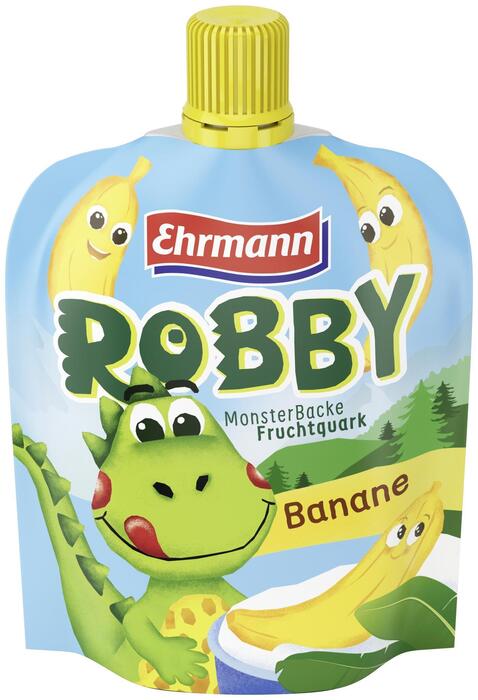Ehrmann Robby Monster Backe Früchte-Quark Banane 90 g (90g)