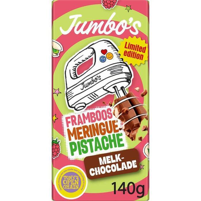 Jumbo's Melkchocolade Framboos Meringue Pistache Limited Edition 140 g (140g)