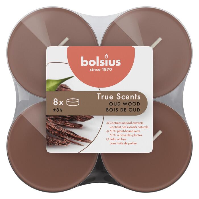 Bolsius Theelicht maxi oud wood
