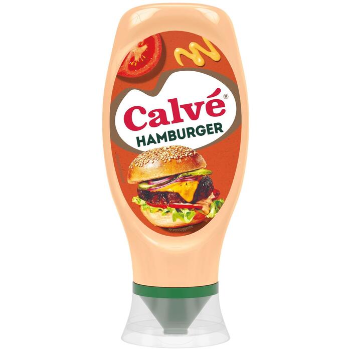 Calvé Hamburger saus knijpfles (Fles, 43cl)