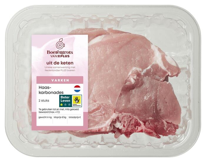 Beter leven Haaskarbonade 2 stuks (340g)
