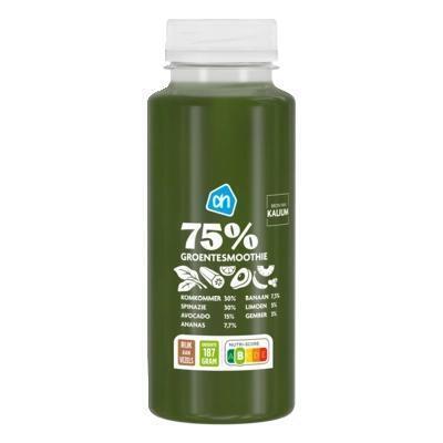 AH 75% Groentesmoothie spinazie komkommer (250ml)