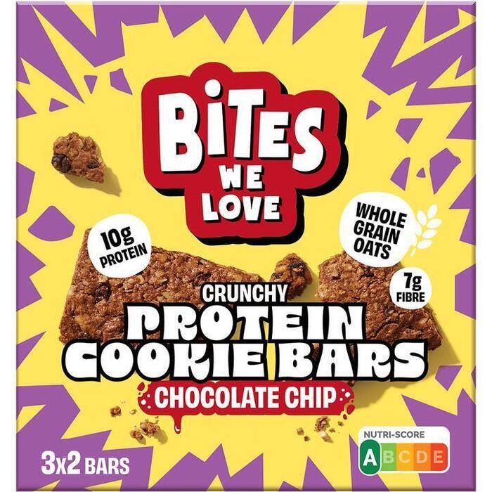 BitesWeLove Crunchy Protein Cookie Bars Chocolate Chip 120g (120g)