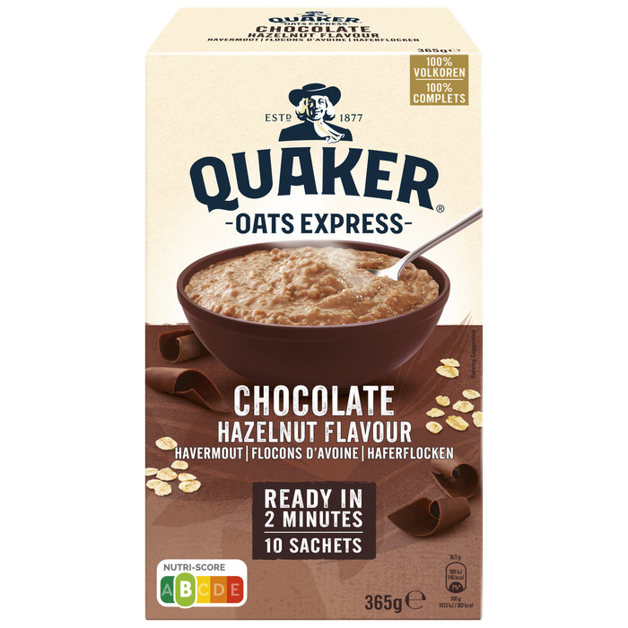 Quaker Oats Express Chocolade 365 gr (10 × 36.5g)