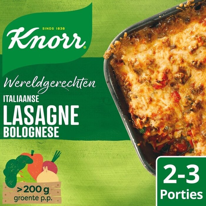 Wereldgerecht Lasagne bolognese (Doos, 192g)