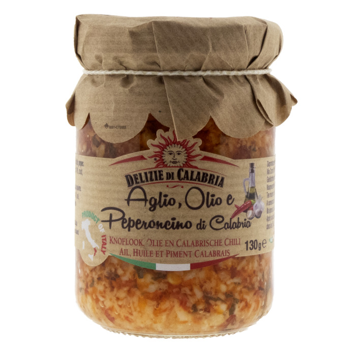 Delizie Di Calabria Knoflook, Olie en Calabrische Chili 130g (130g)