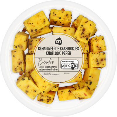 AH Gemarineerde kaasblokjes knoflook peper (100g)