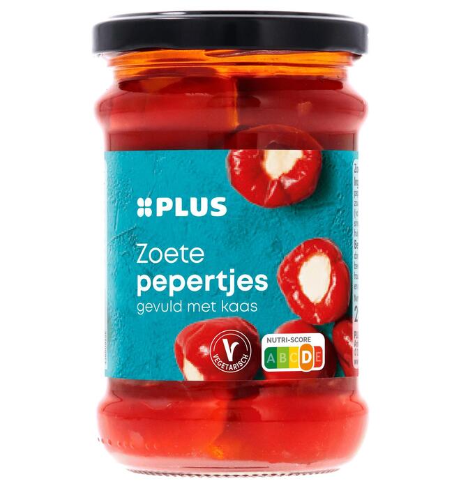 PLUS Zoete pepertjes gevuld met kaas 425 gram (Pot, 250g)
