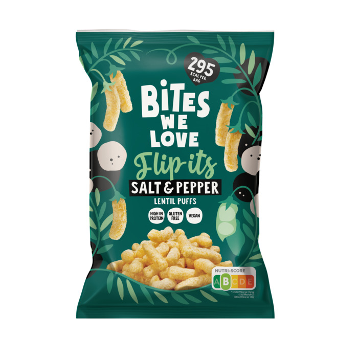 BitesWeLove Flip Its Salt & Pepper Lentil Puffs 75 g (75g)