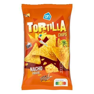 AH Tortilla chips nacho cheese flavour (200g)