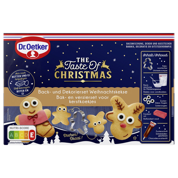 Dr. Oetker Kerstkoekjes bak- en versierset 379 g (Pak, 379g)