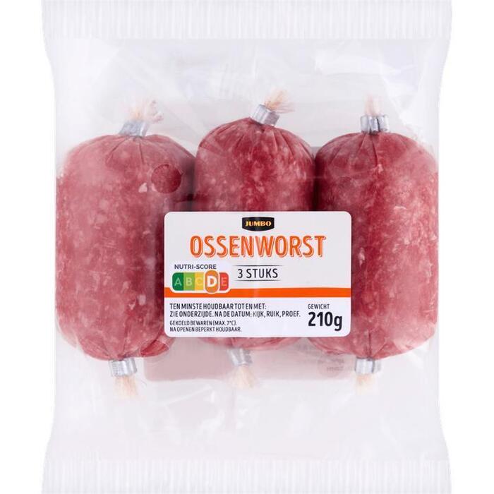Jumbo Ossenworst 3 Stuks (3 × 70g)