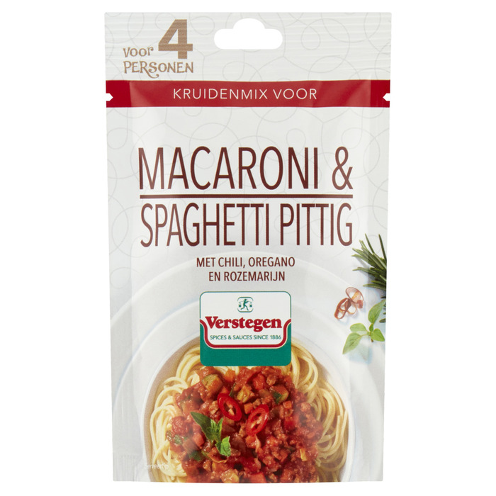 Verstegen Kruidenmix voor Macaroni & Spaghetti Pittig 30 g (30g)