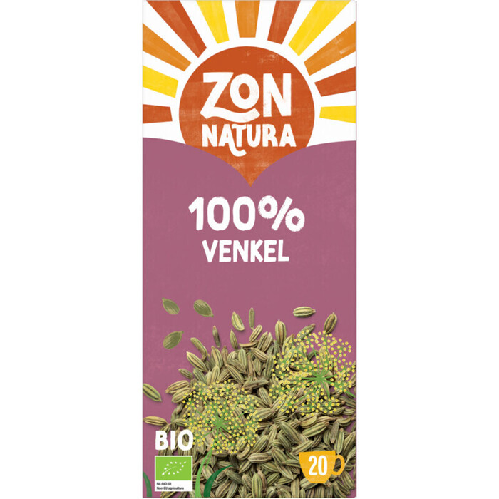 Zonnatura Thee venkel 100% bio (zakjes, 20 × 1.4g)