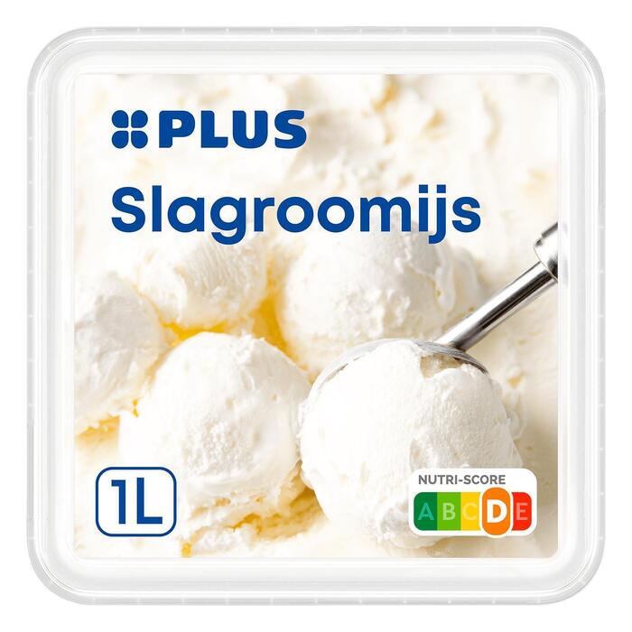 PLUS Slagroomijs (Kuipje, 1L)
