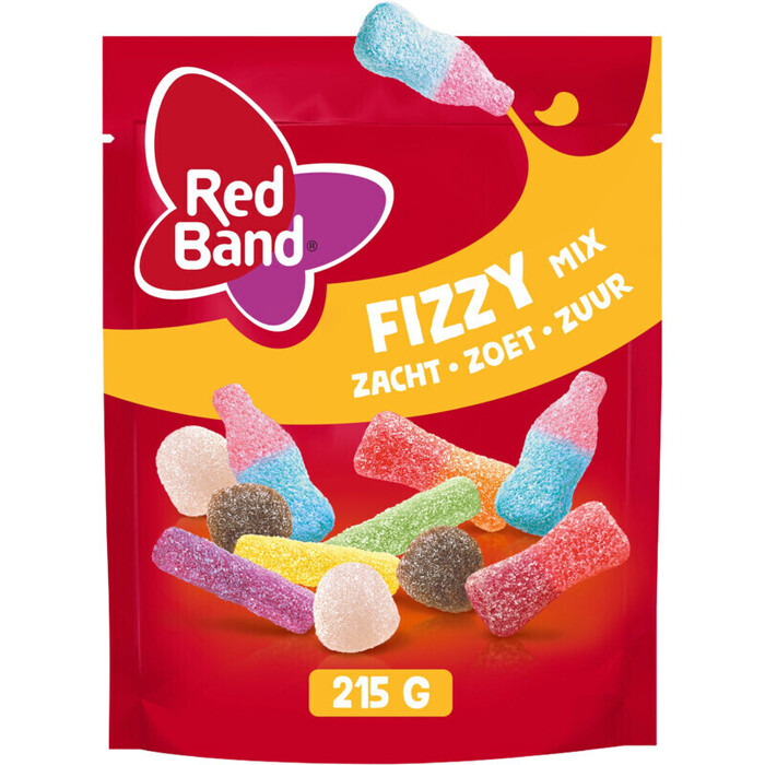 Red Band Fizzy Mix Zacht Zoet Zuur 215 g (215g)