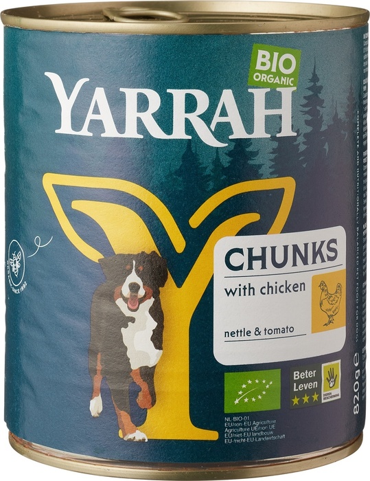 Dog brokjes kip in saus (brandn. tomaat) (820g)