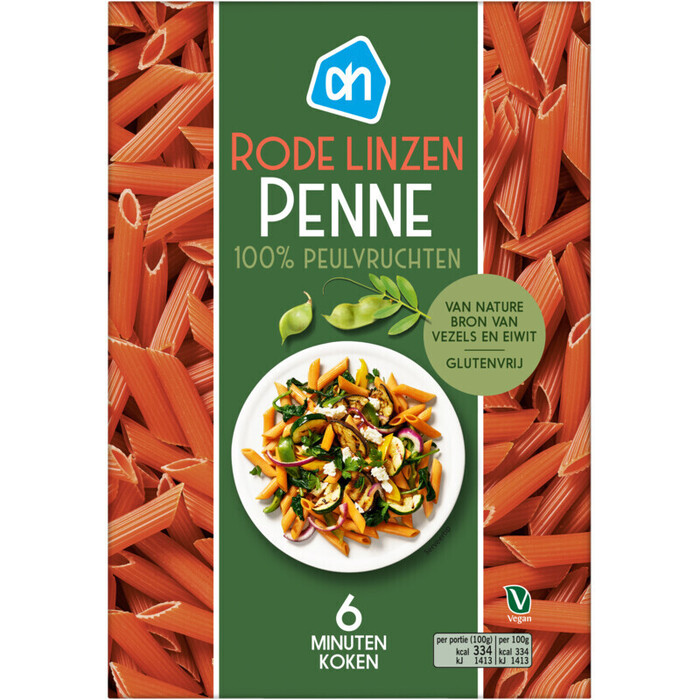 AH Rode linzen penne (250g)